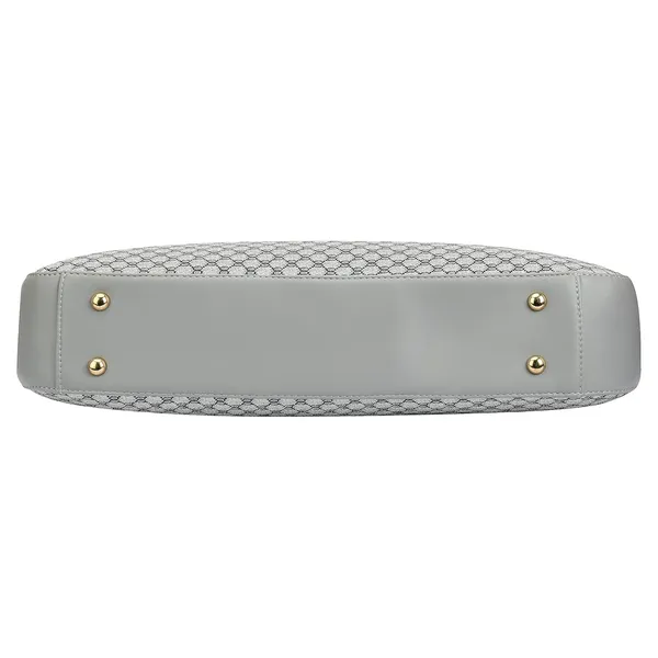 Grey_Premium_Pu_Leather_Laptop_Bag_For_Women