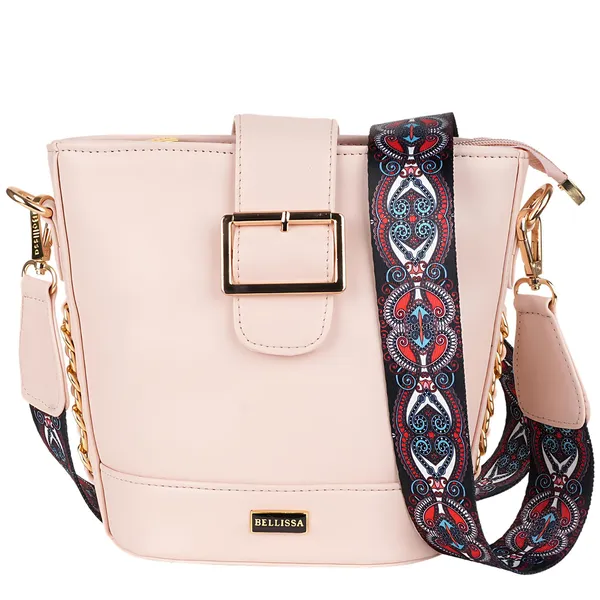 Peach_Premium_Pu_Leather_Sling_Bag_For_Women