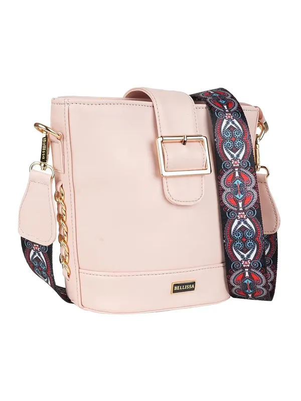 Peach_Premium_Pu_Leather_Sling_Bag_For_Women