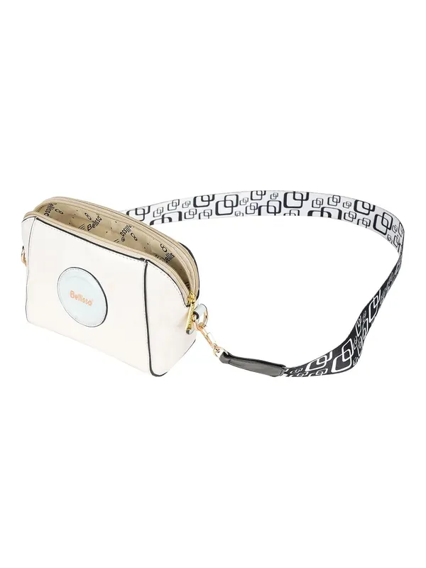 Cream_Premium_Pu_Leather_Sling_Bag_For_Women