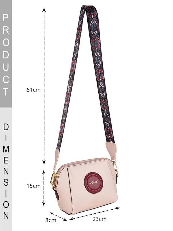 Peach_Premium_Pu_Leather_Sling_Bag_For_Women