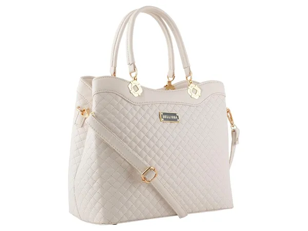 Cream_Premium_Pu_Leather_Handbag_For_Women