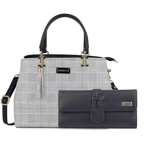 Blue_Premium_Pu_Leather_Combo_Handbag_For_Women