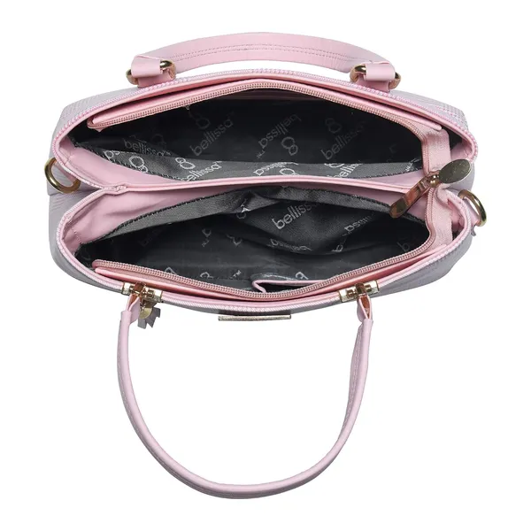 Baby_Pink_Premium_Pu_Leather_Combo_Handbag_For_Women