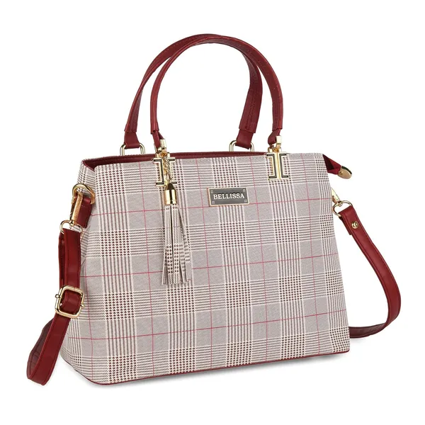 Maroon_Premium_Pu_Leather_Combo_Handbag_For_Women