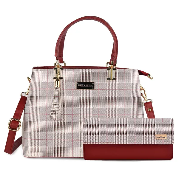 Maroon_Premium_Pu_Leather_Combo_Handbag_For_Women