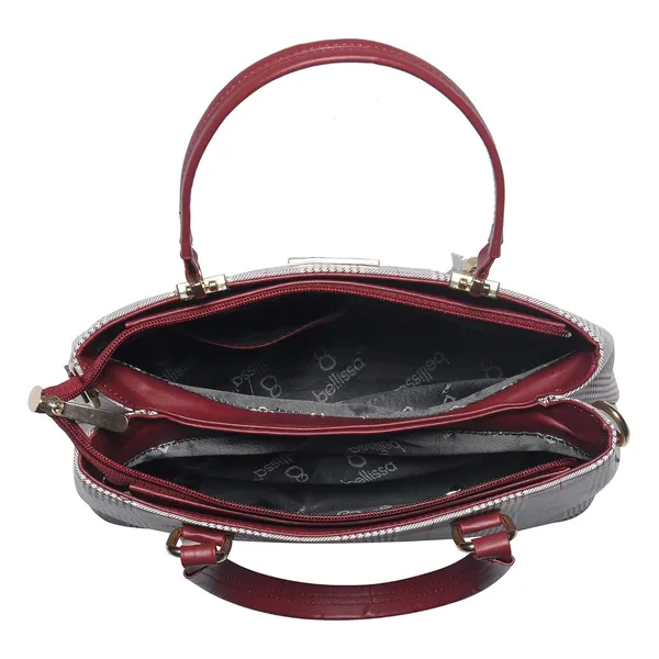 Maroon_Premium_Pu_Leather_Combo_Handbag_For_Women