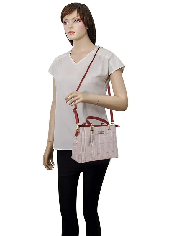 Maroon_Premium_Pu_Leather_Combo_Handbag_For_Women