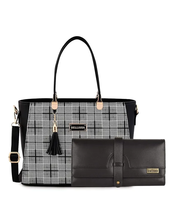Black_Premium_Pu_Leather_Combo_Handbag_For_Women