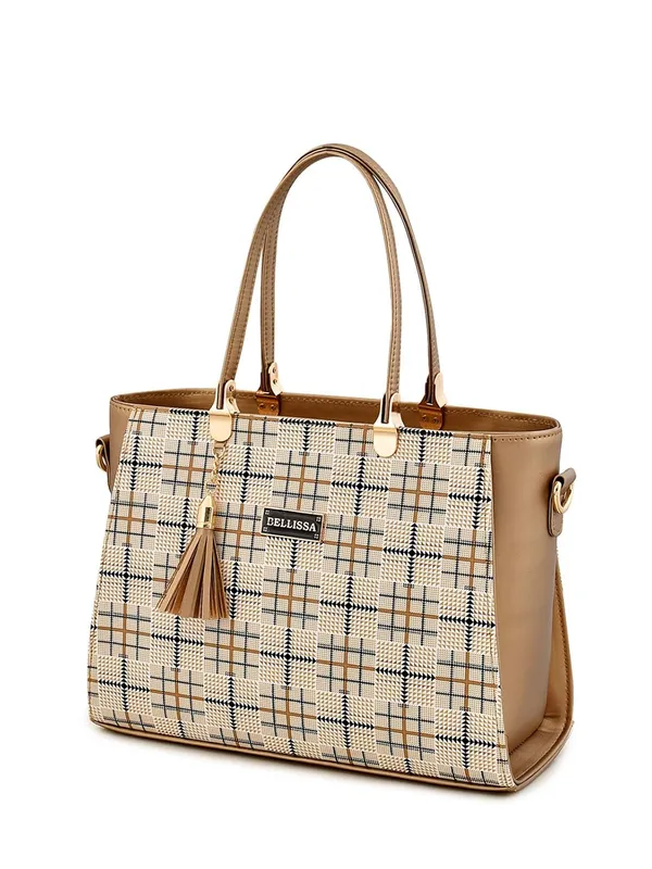 Gold_Premium_Pu_Leather_Combo_Handbag_For_Women