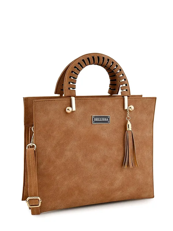 Beige_Premium_Pu_Leather_Combo_Handbag_For_Women