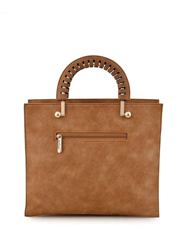 Beige_Premium_Pu_Leather_Combo_Handbag_For_Women