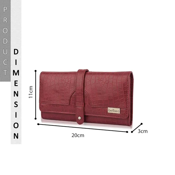 Maroon_Premium_Pu_Leather_Wallet_For_Women