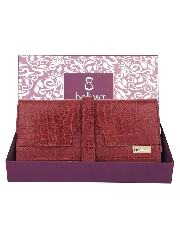 Maroon_Premium_Pu_Leather_Wallet_For_Women