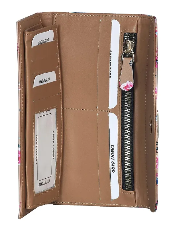 Cream_Premium_Pu_Leather_Wallet_For_Women