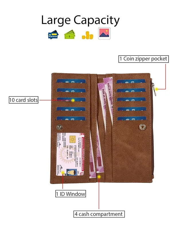 Tan_Premium_Pu_Leather_Wallet_For_Women