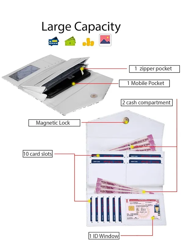 Grey_Premium_Pu_Leather_Wallet_For_Women