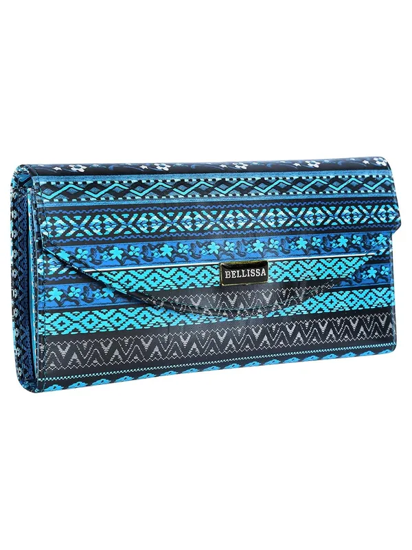 Blue_Premium_Pu_Leather_Wallet_For_Women
