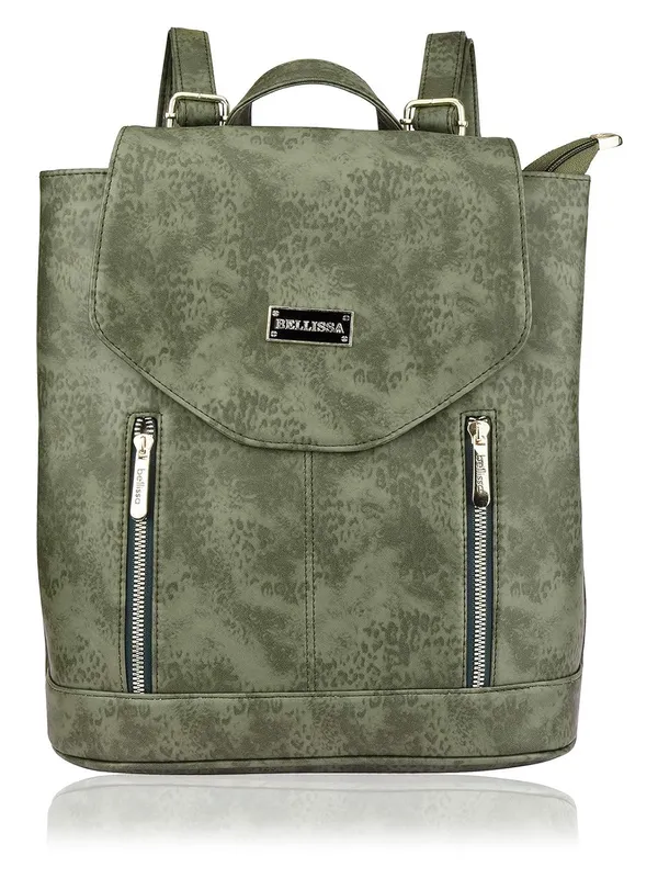 Green_Premium_Pu_Leather_Backpack_For_Women