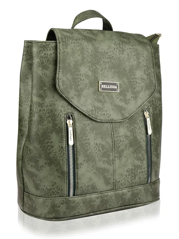 Green_Premium_Pu_Leather_Backpack_For_Women