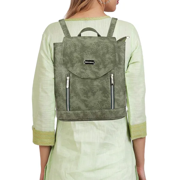 Green_Premium_Pu_Leather_Backpack_For_Women