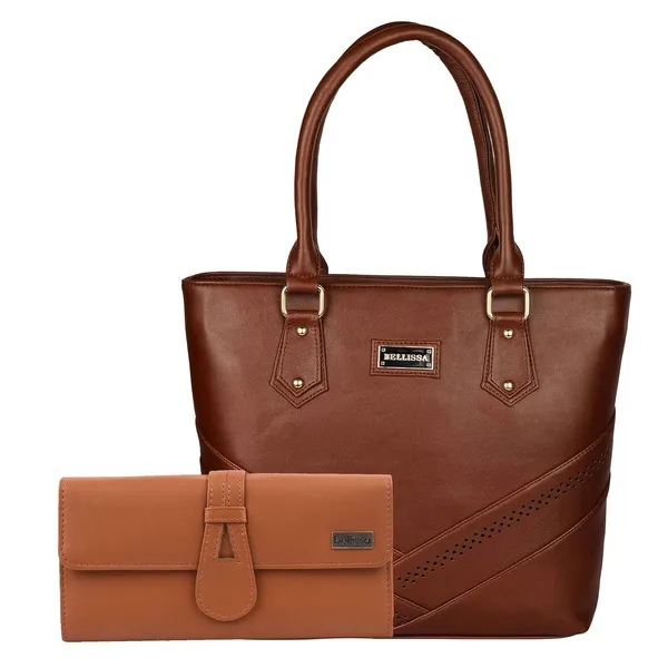 Tan_Premium_Pu_Leather_Combo_Handbag_For_Women