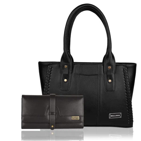 Black_Premium_Pu_Leather_Combo_Handbag_For_Women