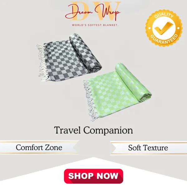Pack_Of_2_3D_Black_&_Green_Cotton_Queen_Size_Bhagalpuri_Dull_Blanket