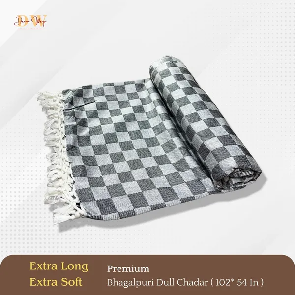 3D_Black_Cotton_Queen_Size_Bhagalpuri_Dull_Blanket