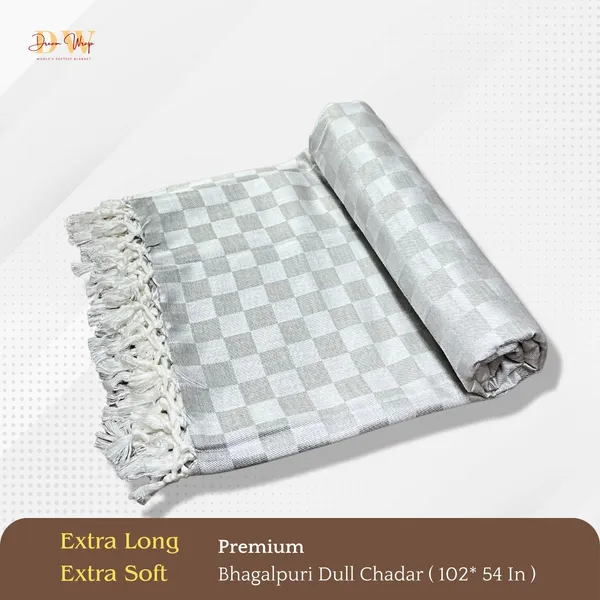 3D_Grey_Cotton_Queen_Size_Bhagalpuri_Dull_Blanket