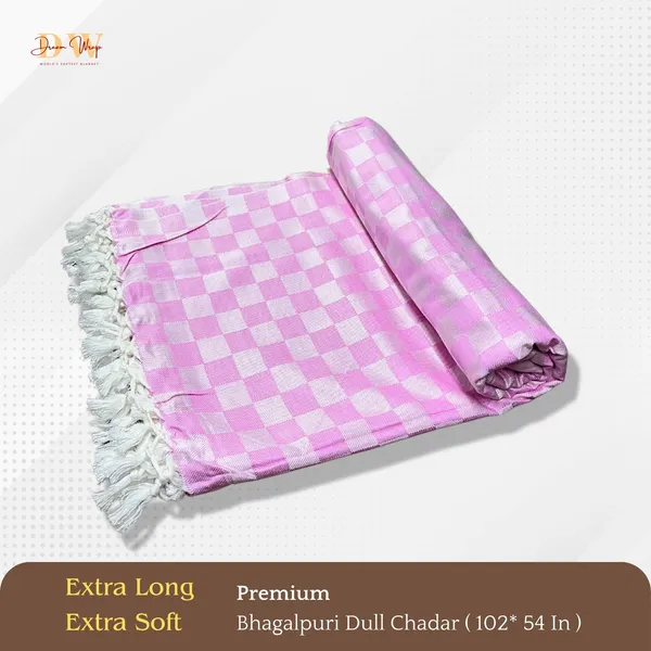 3D_Pink_Cotton_Queen_Size_Bhagalpuri_Dull_Blanket