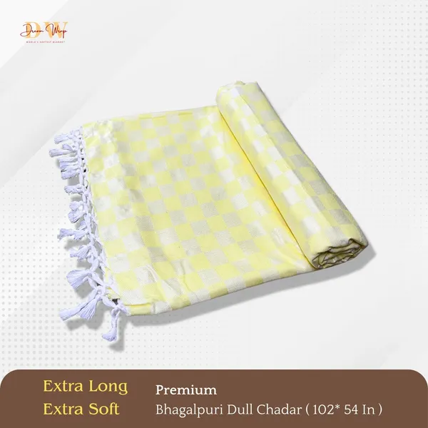 3D_Yellow_Cotton_Queen_Size_Bhagalpuri_Dull_Blanket