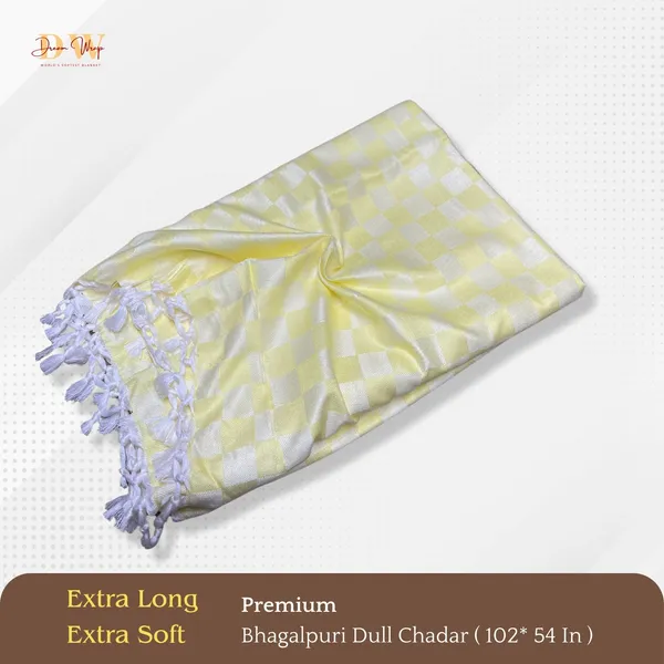 3D_Yellow_Cotton_Queen_Size_Bhagalpuri_Dull_Blanket