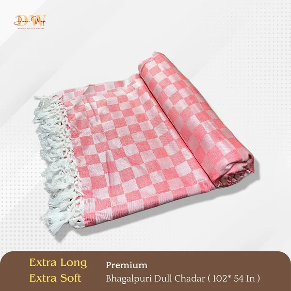 3D_Peach_Cotton_Queen_Size_Bhagalpuri_Dull_Blanket