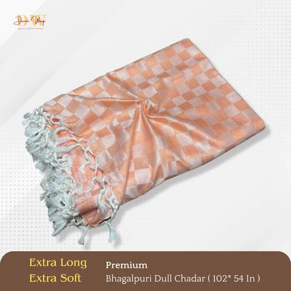3D_Orange_Cotton_Queen_Size_Bhagalpuri_Dull_Blanket