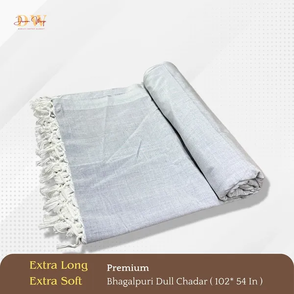 Plain_Grey_Cotton_Queen_Size_Bhagalpuri_Dull_Blanket