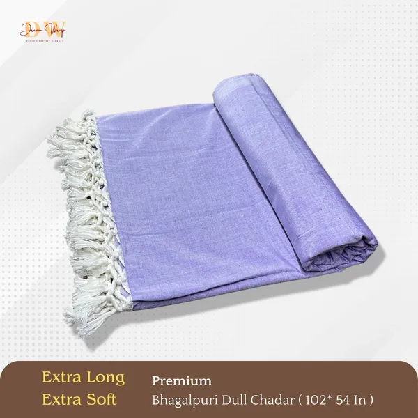 Plain_Violet_Cotton_Queen_Size_Bhagalpuri_Dull_Blanket