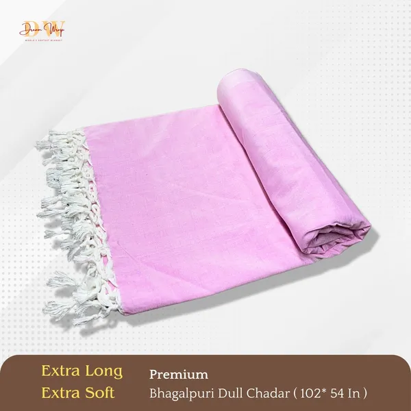 Plain_Pink_Cotton_Queen_Size_Bhagalpuri_Dull_Blanket