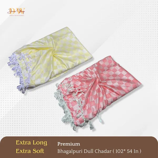 Pack_Of_2_3D_Yellow_&_Peach_Cotton_Queen_Size_Bhagalpuri_Dull_Blanket