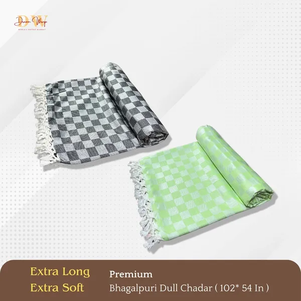 Pack_Of_2_3D_Black_&_Green_Cotton_Queen_Size_Bhagalpuri_Dull_Blanket