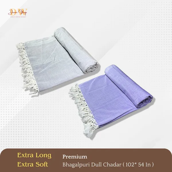 Pack_Of_2_Plain_Grey_&_Violet_Cotton_Queen_Size_Bhagalpuri_Dull_Blanket