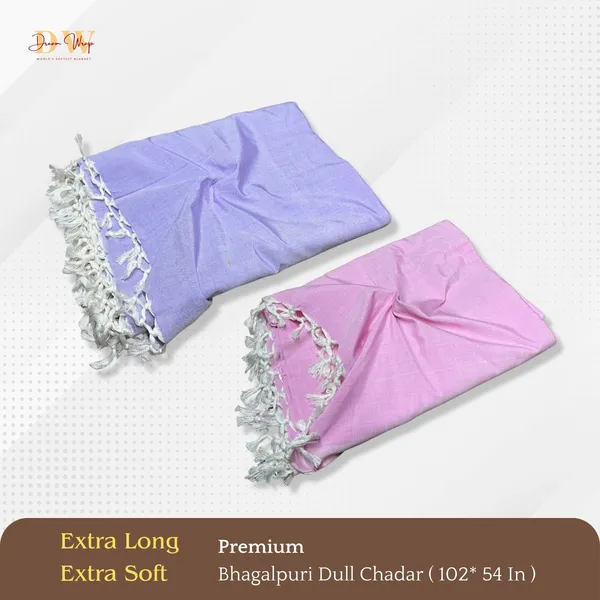 Pack_Of_2_Plain_Violet_&_Pink_Cotton_Queen_Size_Bhagalpuri_Dull_Blanket