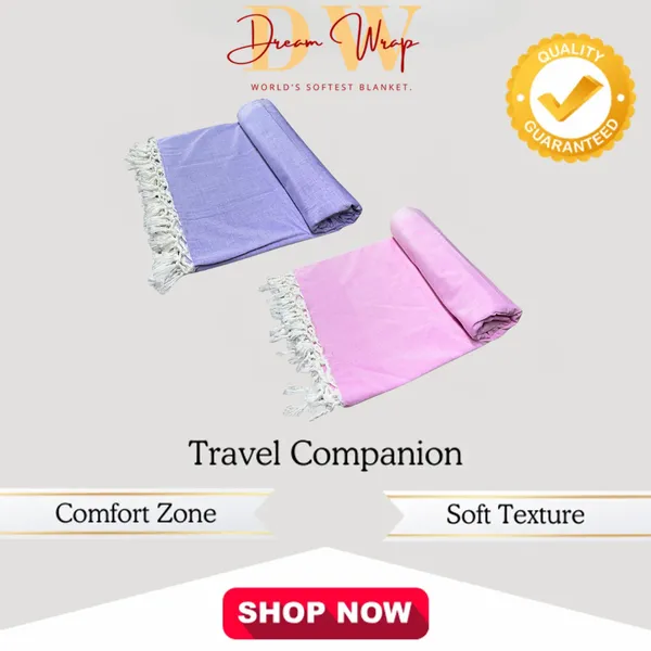 Pack_Of_2_Plain_Violet_&_Pink_Cotton_Queen_Size_Bhagalpuri_Dull_Blanket