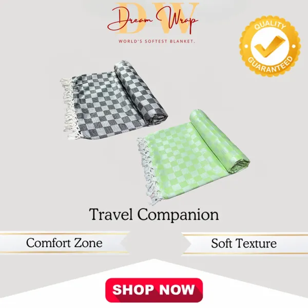 Pack_Of_2_3D_Black_&_Green_Cotton_Queen_Size_Bhagalpuri_Dull_Blanket