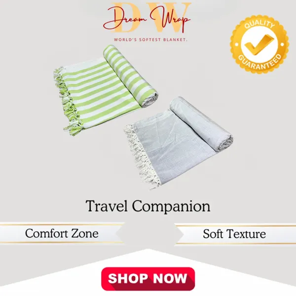 Pack_Of_2__Green_&_Grey_Cotton_Queen_Size_Bhagalpuri_Dull_Blanket