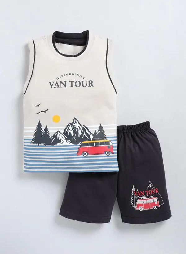 Multicolor_Baby_Boys_&_Baby_Girls_Casual_T-shirt_Shorts