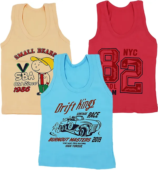 Multicolor_Cotton_Blend_Sleeveless_Vest_For_Boys_(Pack_Of_3)