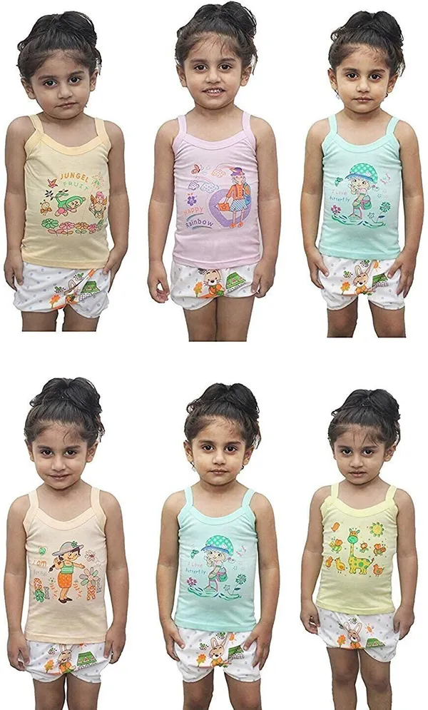 Multicolor_Cotton_Blend_Sleeveless_Vest_For_Baby_Boys_&_Baby_Girls_(Pack_Of_6)