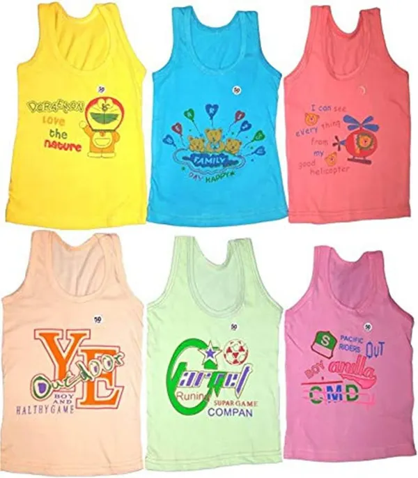 Multicolor_Cotton_Blend_Sleeveless_Vest_For_Boys_(Pack_Of_6)