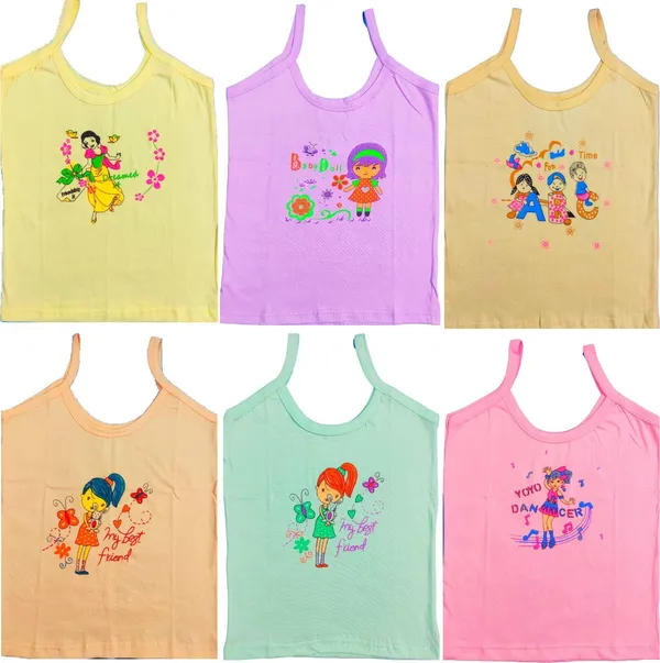 Multicolor_Cotton_Blend_Sleeveless_Vest_For_Girls_(Pack_Of_6)